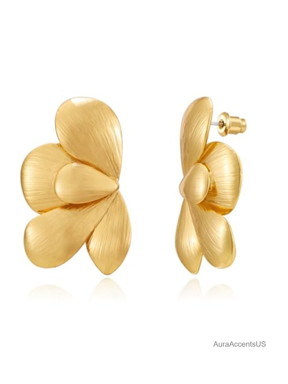 Chunky Gold Flower Earrings for Boho Statement Jewelry Lovers